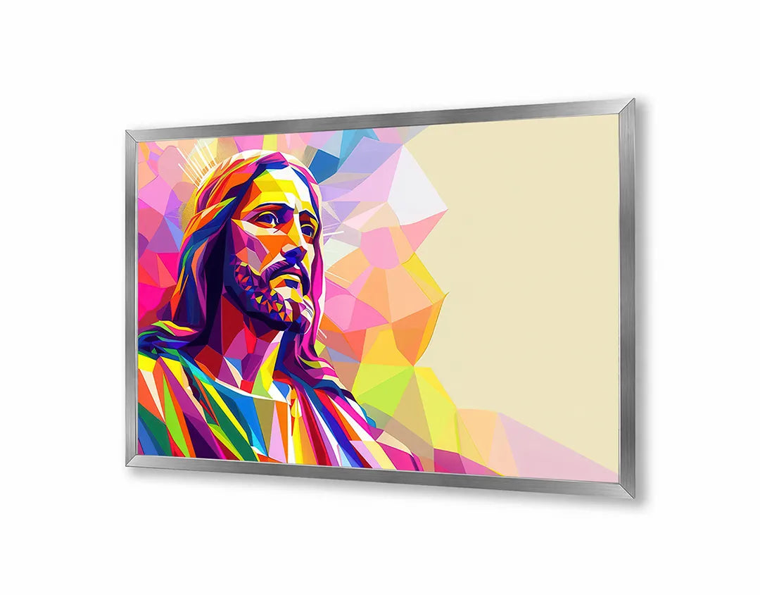Metall Magnetboard mit hochwertigem Bunt portret jezus Design