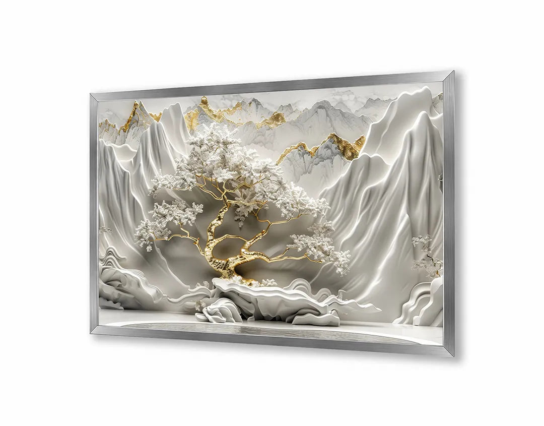 Metall Magnetboard mit hochwertigem Weiße Relief Blumen Design
