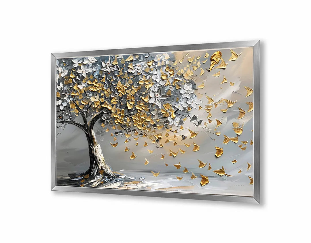 Metall Magnetboard mit hochwertigem Goldene boom graue Hintergrund Design