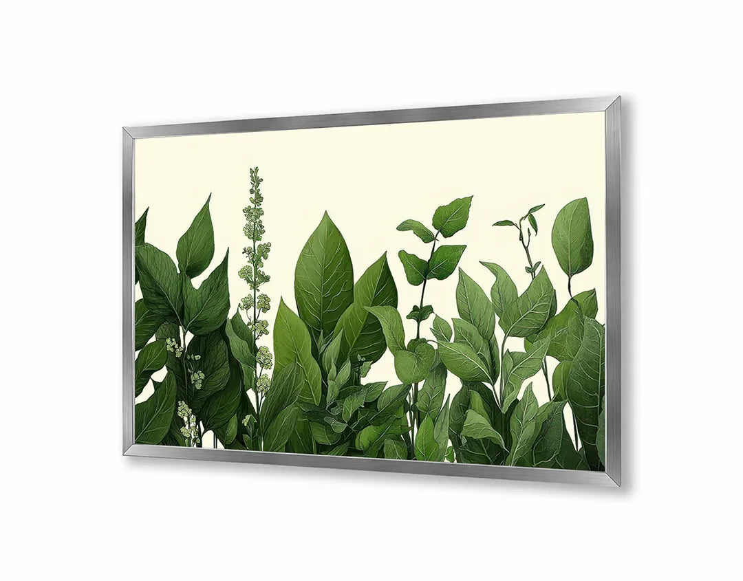 Metall Magnetboard mit hochwertigem Grüne Blätter Illustration Design