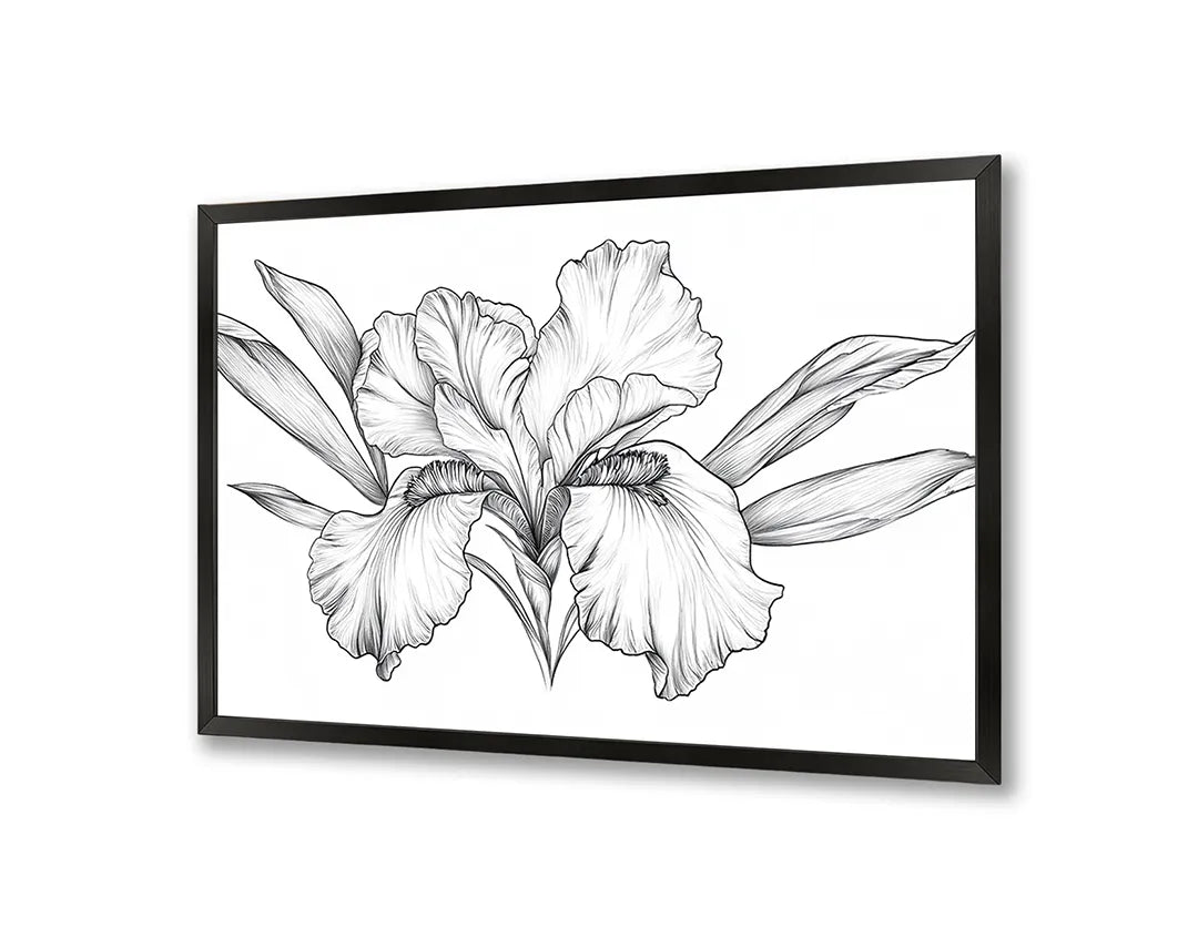 Metall Magnetboard mit hochwertigem Schwarz weiß bloemtekening Design