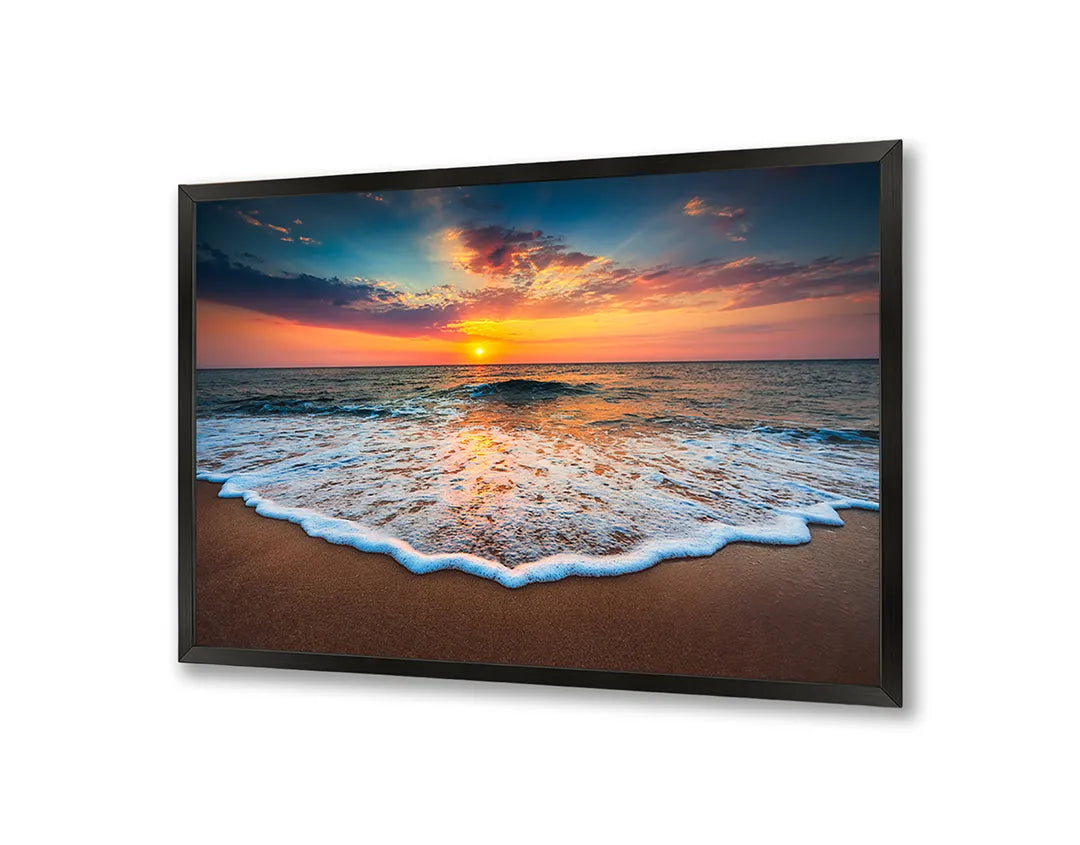 Metall Magnetboard mit hochwertigem Sonnenuntergang Über Golvend Strand Design