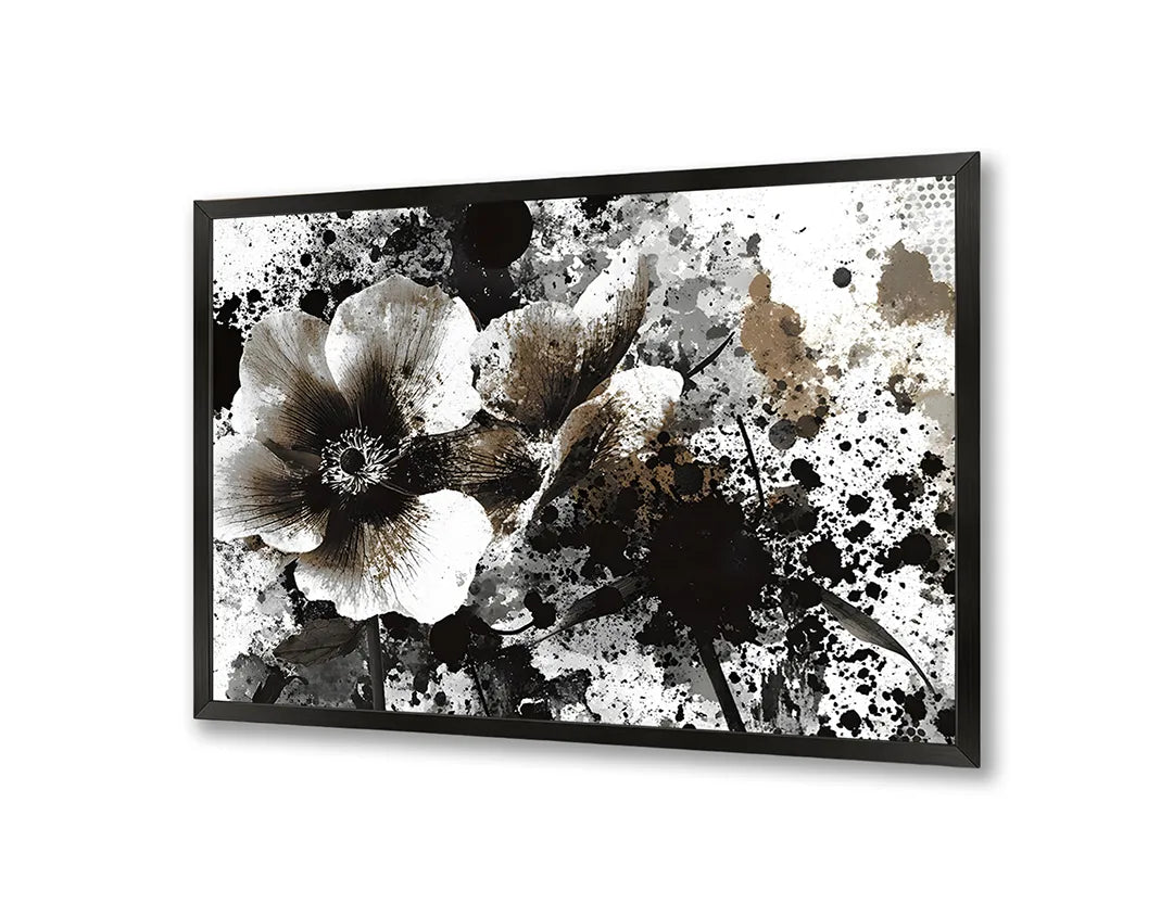 Metall Magnetboard mit hochwertigem Schwarze Tinte Blume Spritzer Design