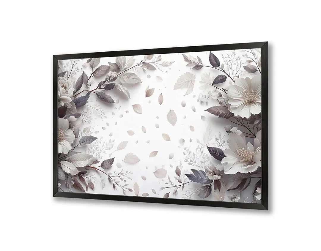 Metall Magnetboard mit hochwertigem Weiße Blumen weiche Hintergrund Design