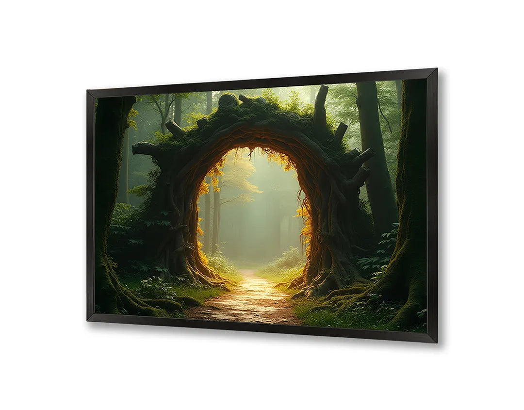 Metall Magnetboard mit hochwertigem Magische Tor in Wald Design