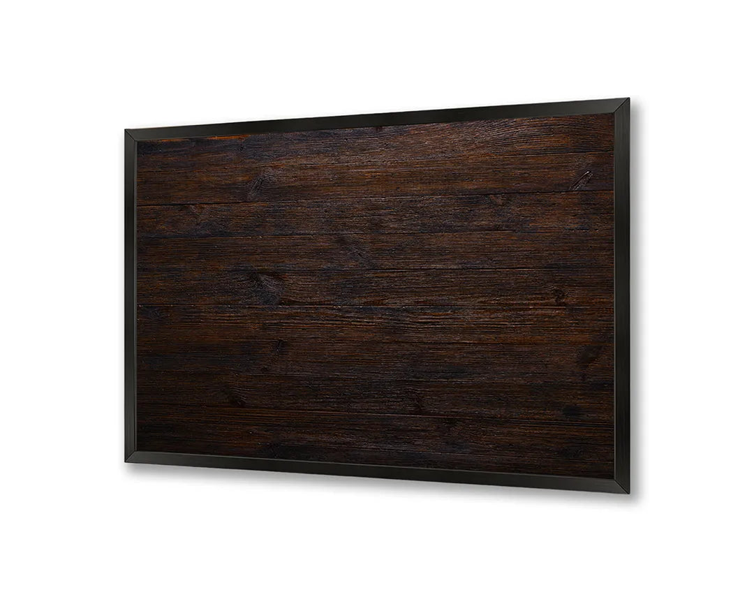 Metall Magnetboard mit hochwertigem Dunkel Holz Textur Design