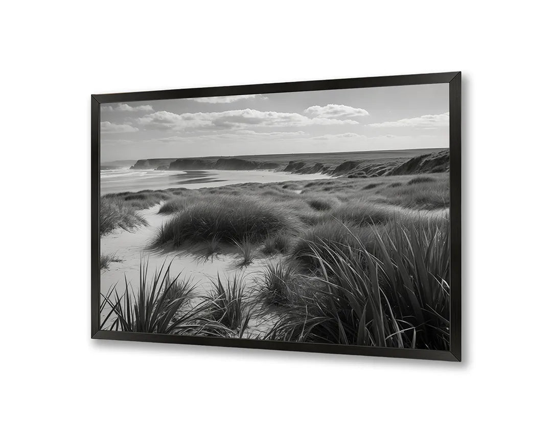 Metall Magnetboard mit hochwertigem Dünenlandschaft schwarz weiß Design