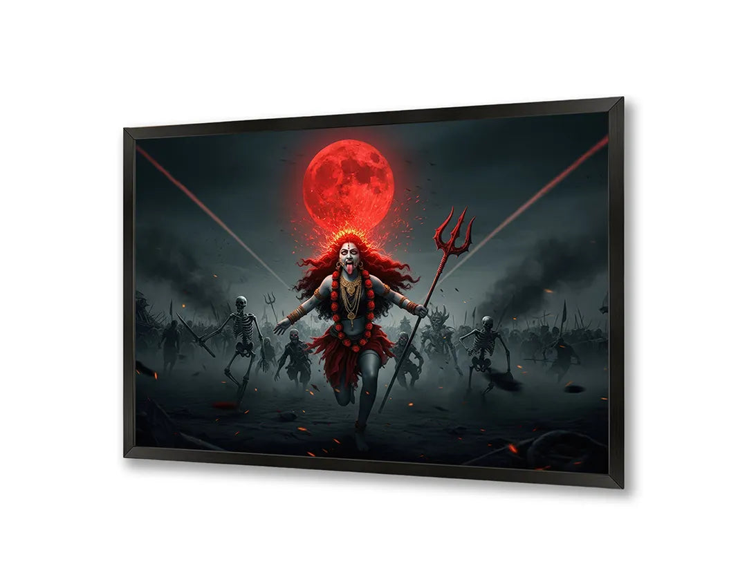 Metall Magnetboard mit hochwertigem Rote Mond Dämon Fantasy Design