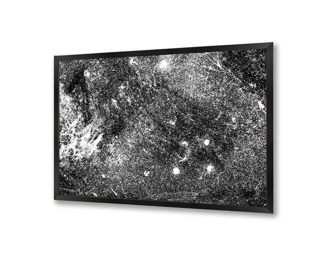 Metall Magnetboard mit hochwertigem Galaxie schwarz weiß Design