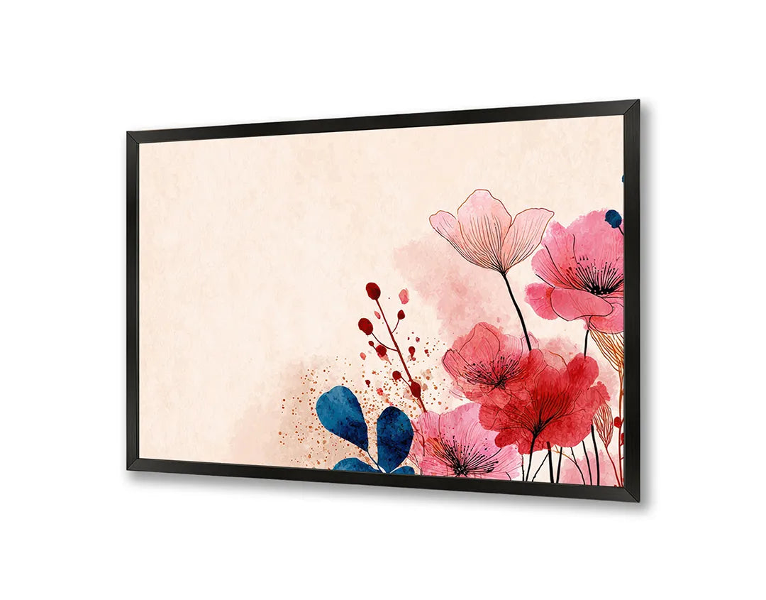 Metall Magnetboard mit hochwertigem Rote Mohnblumen weiche Hintergrund Design