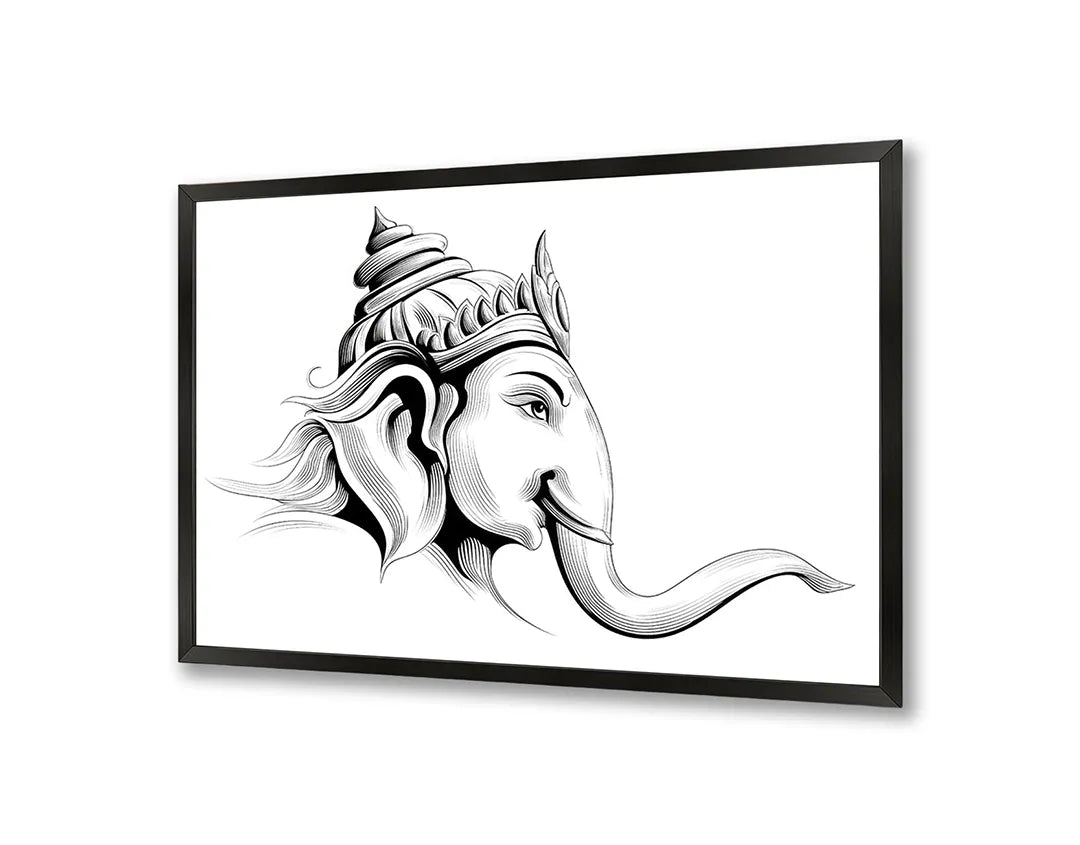 Metall Magnetboard mit hochwertigem Elefant mit Mandala Muster Design