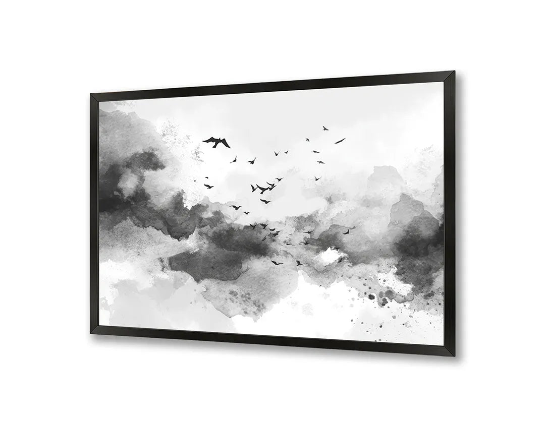 Metall Magnetboard mit hochwertigem Abstrakte Wolken Farbe schwarz weiß Design