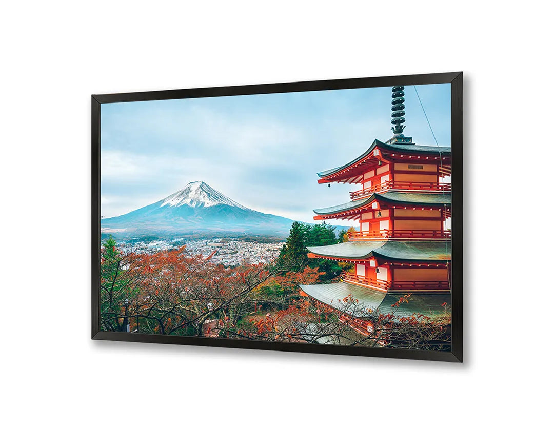 Metall Magnetboard mit hochwertigem Mount Fuji Und Pagode In Der Herfst Design