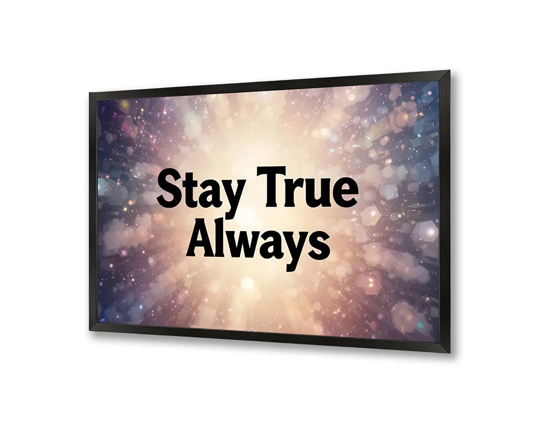 Metall Magnetboard mit hochwertigem Stay true always Zitat Sterne Design