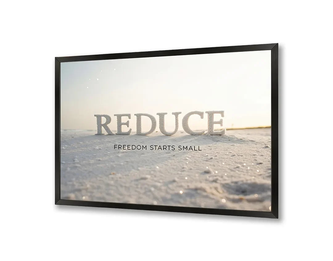 Metall Magnetboard mit hochwertigem Reduce Zitat Strand Meer Design