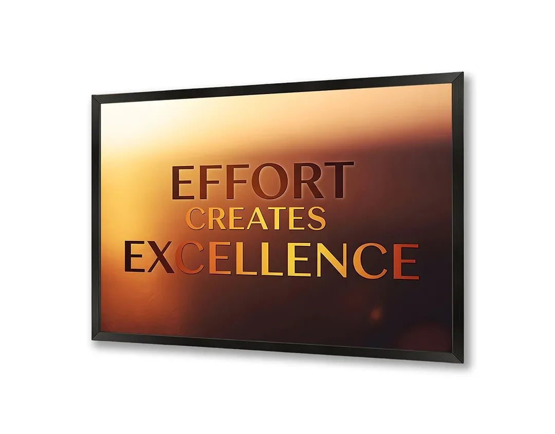 Metall Magnetboard mit hochwertigem Effort creates excellence Zitat Design