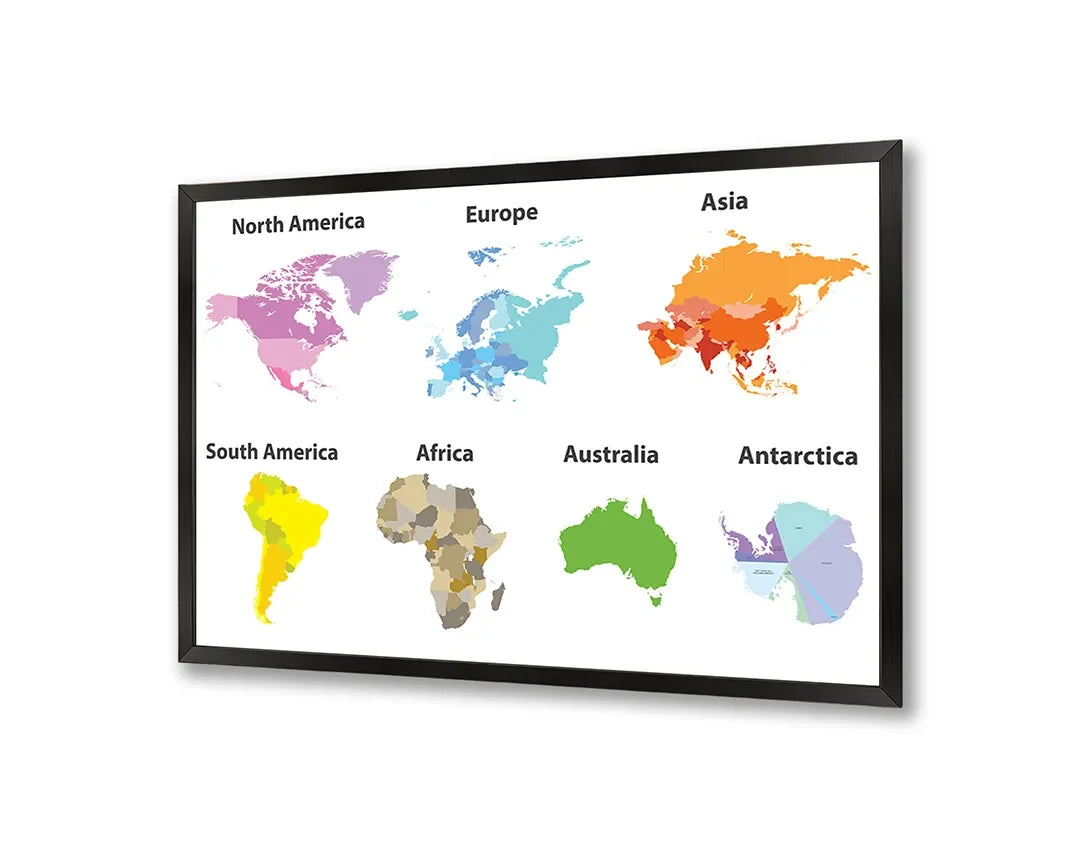 Metall Magnetboard mit hochwertigem Bunte Werelddelen Karte Design