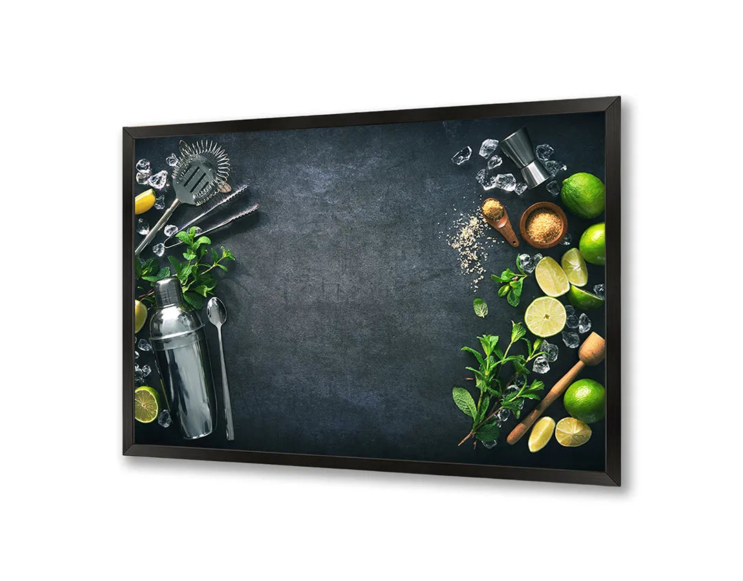 Metall Magnetboard mit hochwertigem Verse Gemüse Auf Ein Dunkle Hintergrund Design