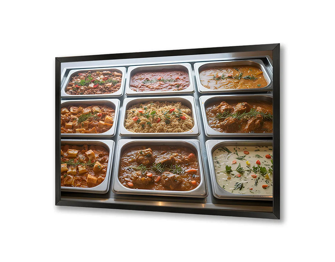 Metall Magnetboard mit hochwertigem Tapas Schälchen Gerichte Design