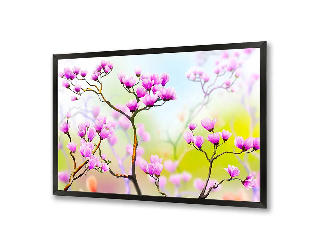 Metall Magnetboard mit hochwertigem Ast Mit Rosa Blüten Design