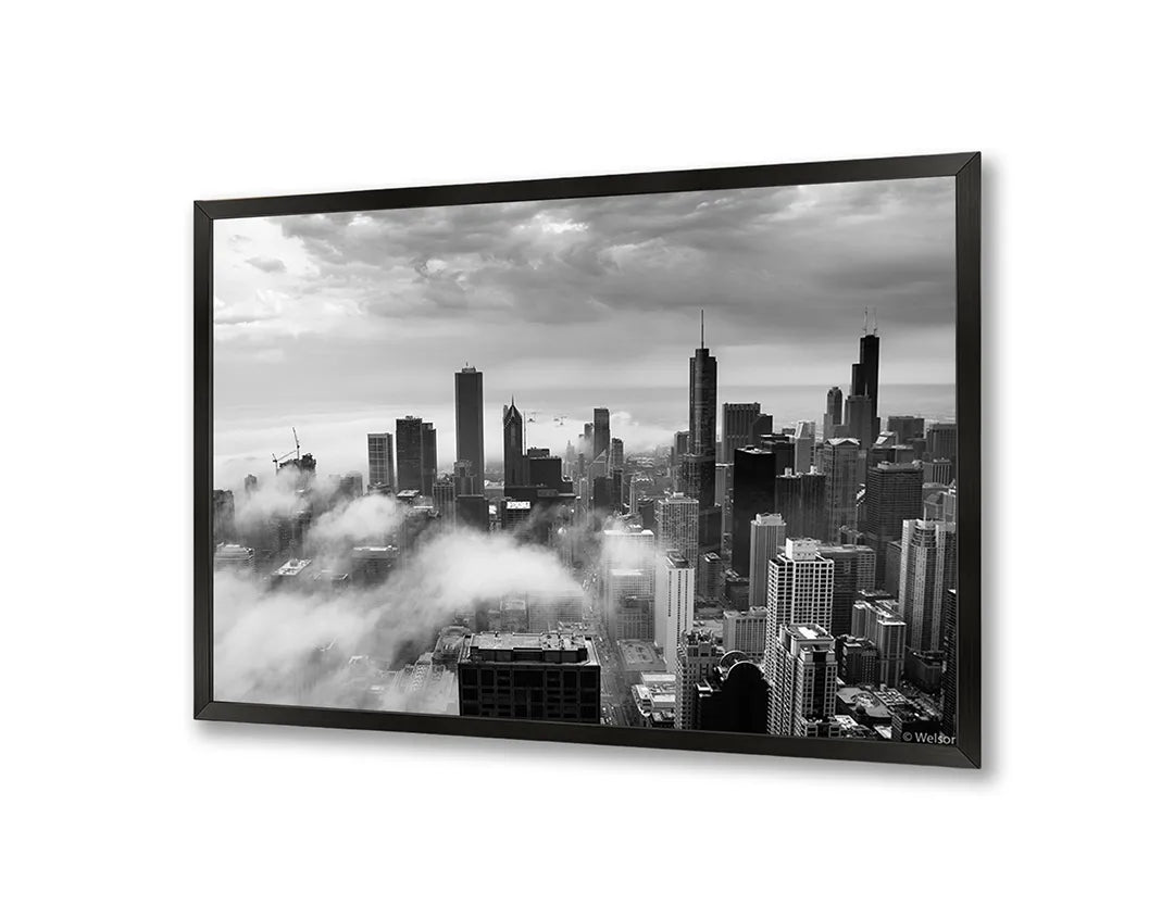 Metall Magnetboard mit hochwertigem New York Skyline Boven Der Wolken Design