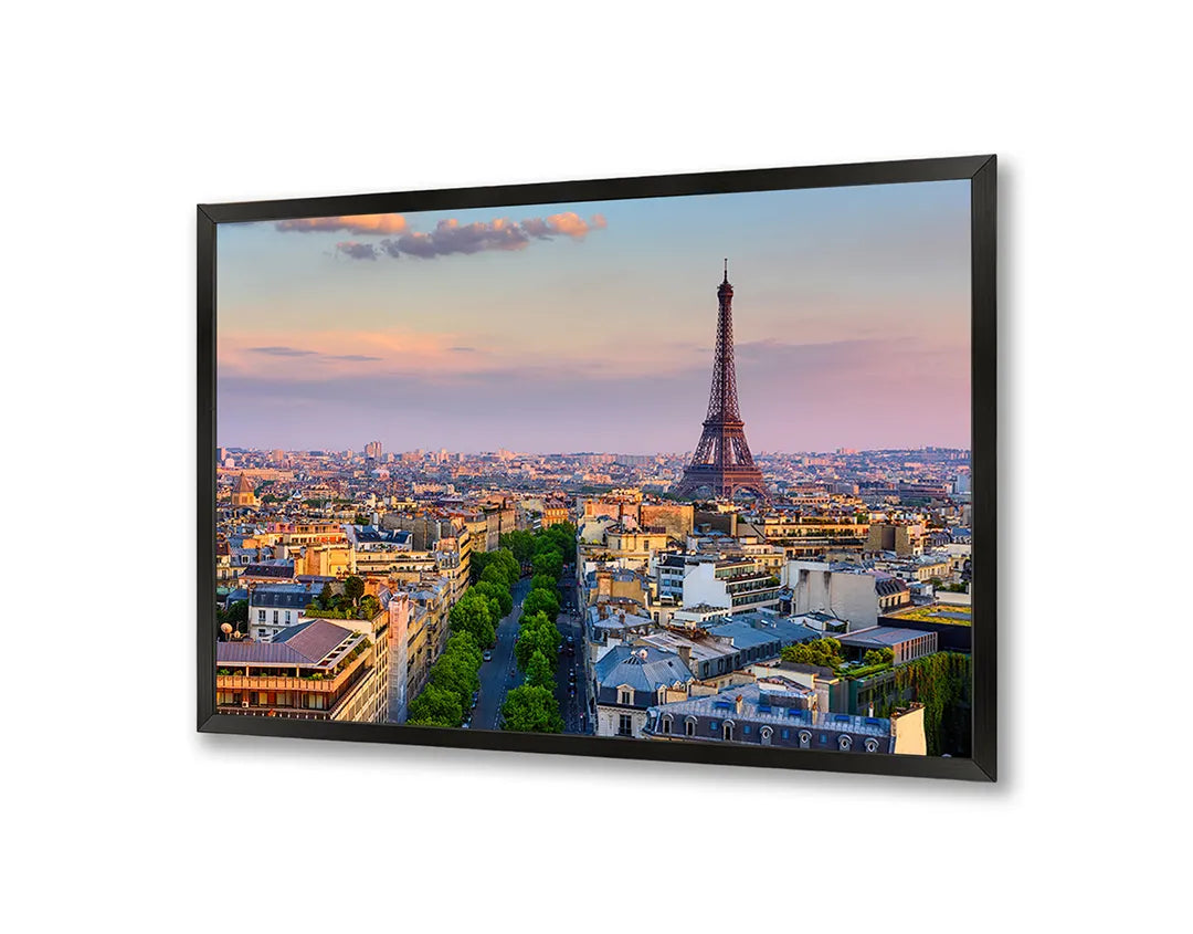 Metall Magnetboard mit hochwertigem Eiffeltoren Und Parijs Bei Sonnenuntergang Design