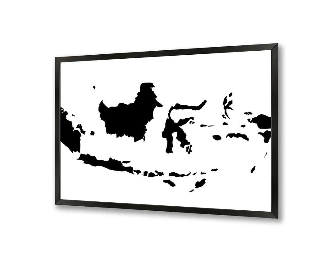 Metall Magnetboard mit hochwertigem Silhouette Landkarte Von Indonesië Design