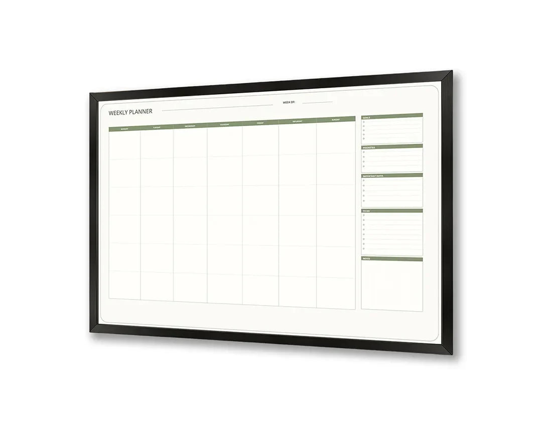 Metall Magnetboard mit hochwertigem Grüne Kalender Raster Variante Design
