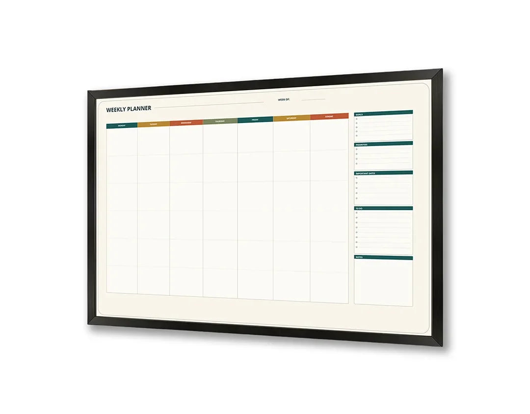 Metall Magnetboard mit hochwertigem Rote Planer Raster Design
