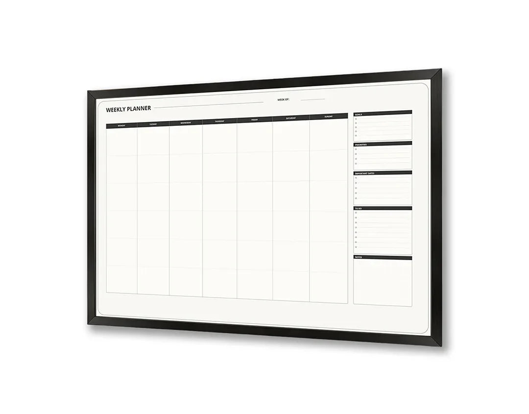 Metall Magnetboard mit hochwertigem Blanco Kalender week Variante Design