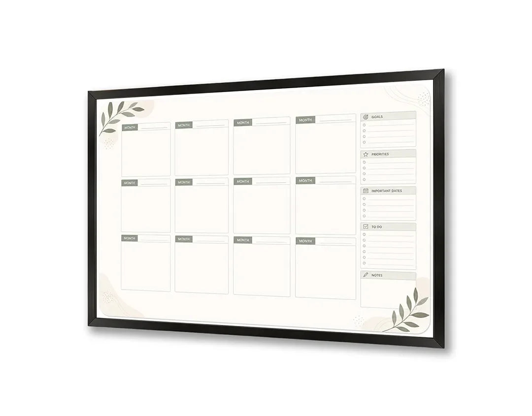 Metall Magnetboard mit hochwertigem Klassische Monatsplaner Design