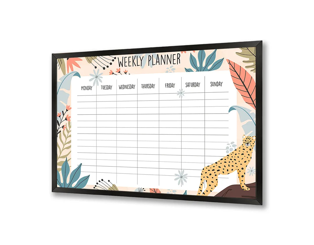Metall Magnetboard mit hochwertigem Wochenplaner herfst Design