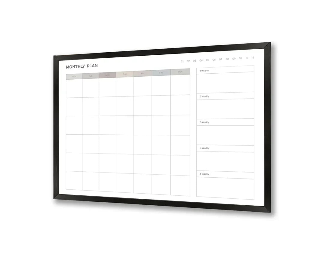 Metall Magnetboard mit hochwertigem Minimalistische Kalender Design