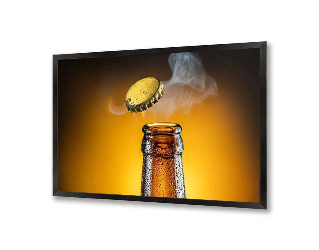 Metall Magnetboard mit hochwertigem Bierflesje kroonkurk Design