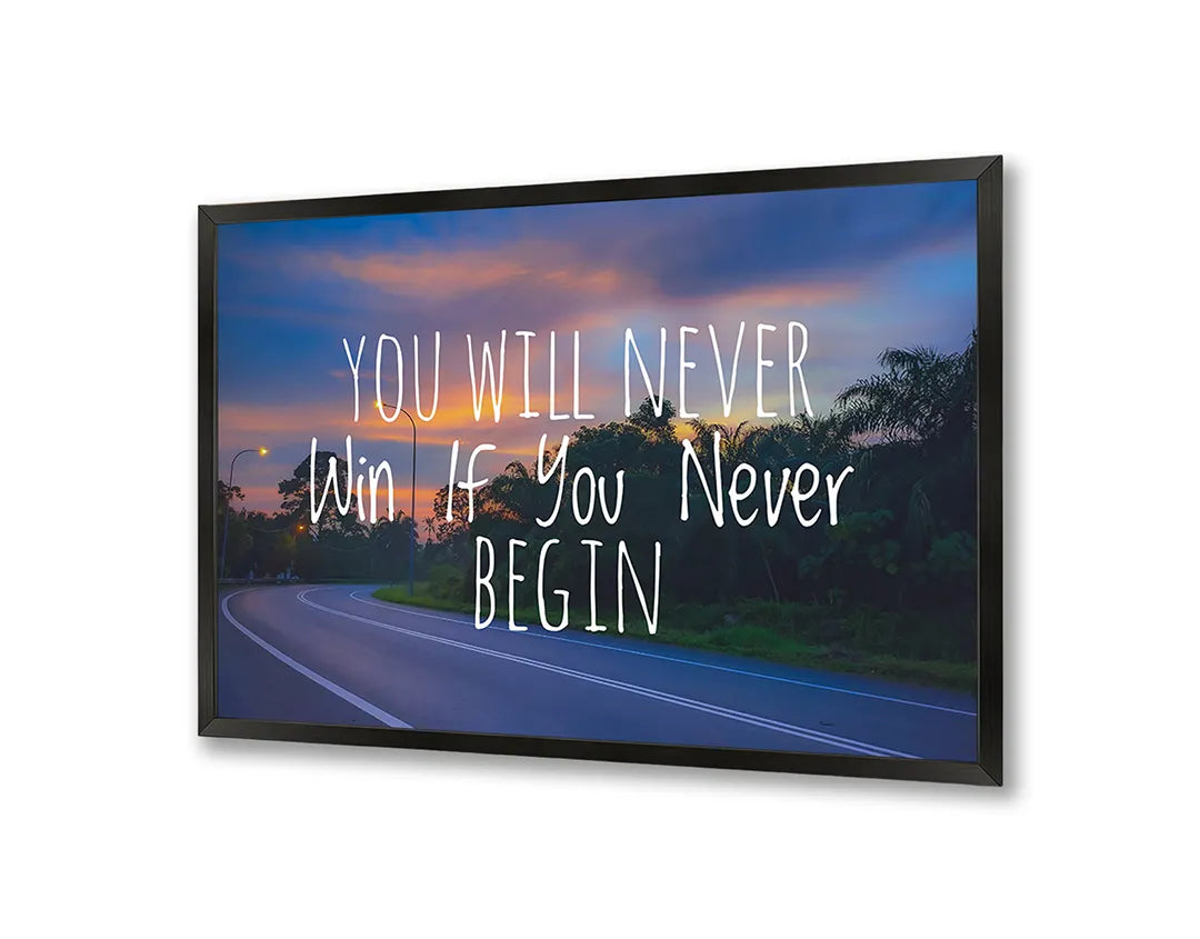 Metall Magnetboard mit hochwertigem You will never win Text Design