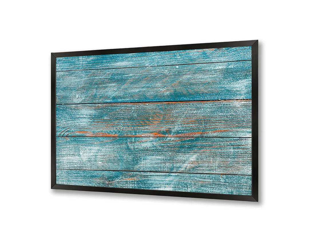 Metall Magnetboard mit hochwertigem Blau Holz Textur Design