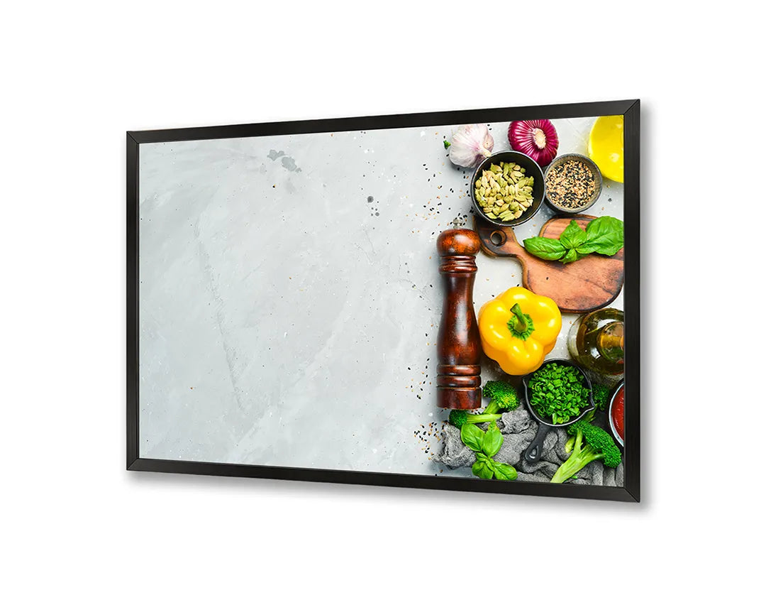 Metall Magnetboard mit hochwertigem Koken Gemüse Design