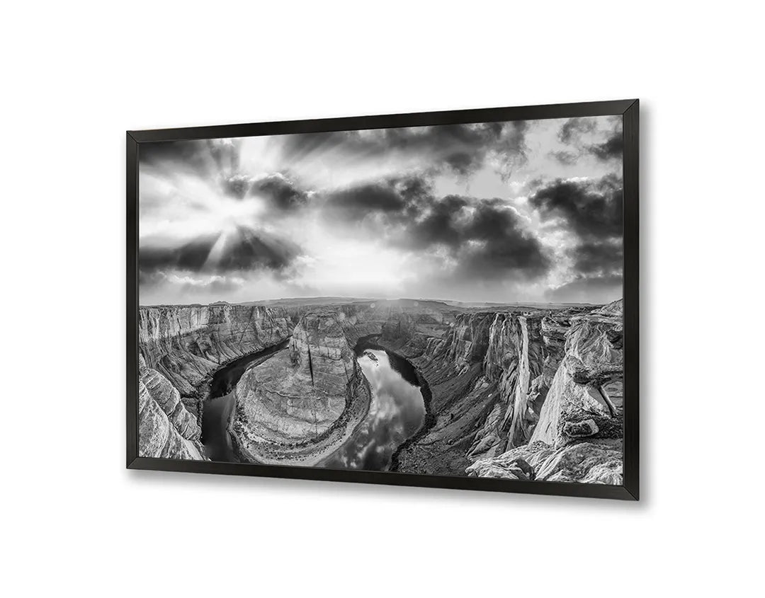 Metall Magnetboard mit hochwertigem Grand canyon schwarz weiß Design