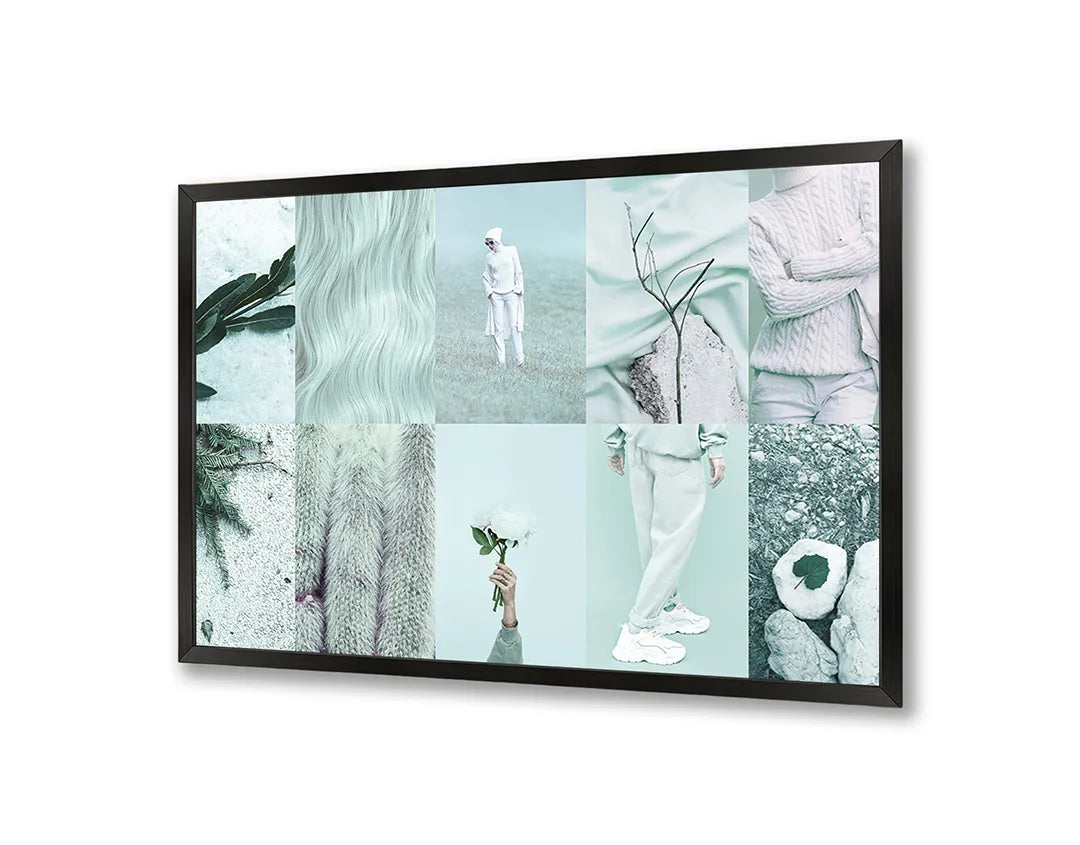 Metall Magnetboard mit hochwertigem Collage Pastell Design