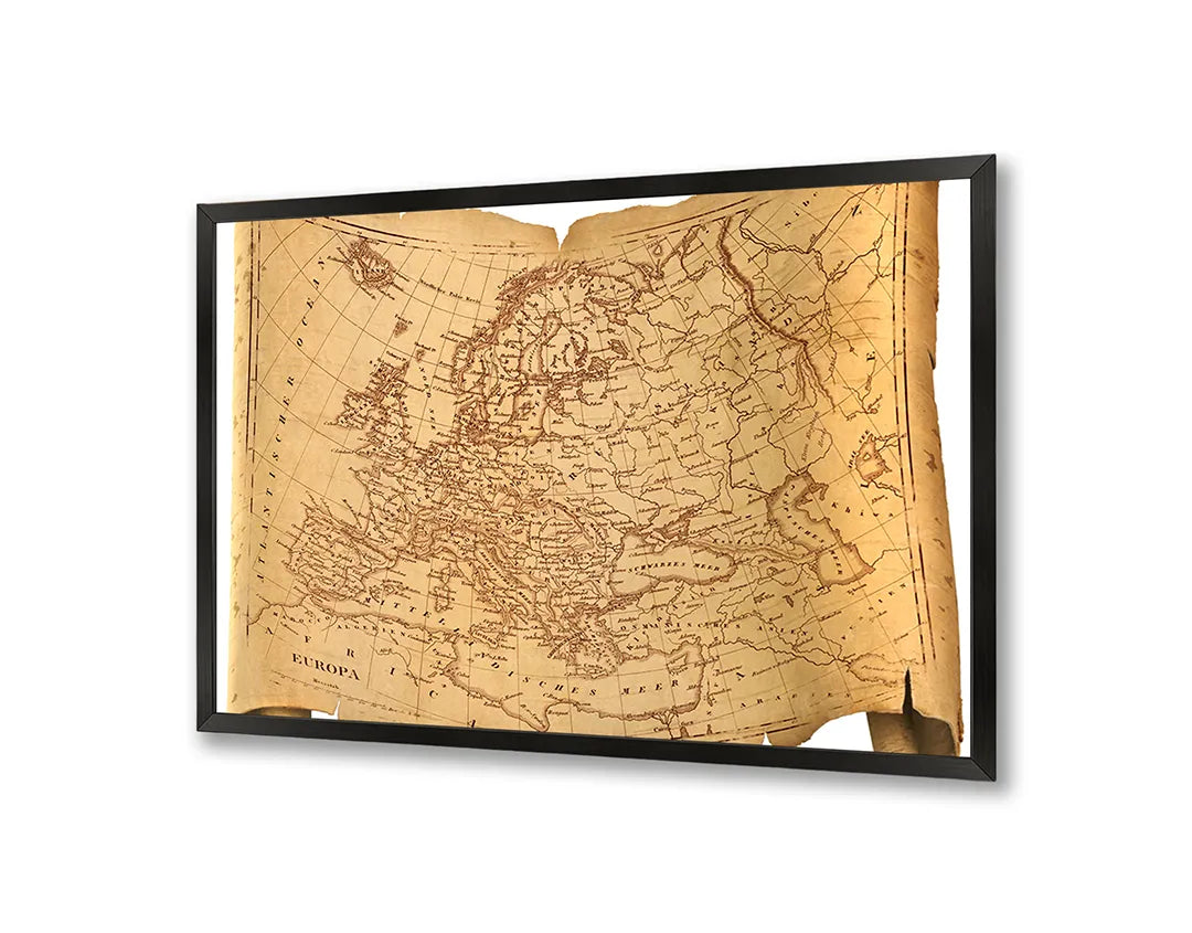Metall Magnetboard mit hochwertigem Alte Weltkarte antiek Design