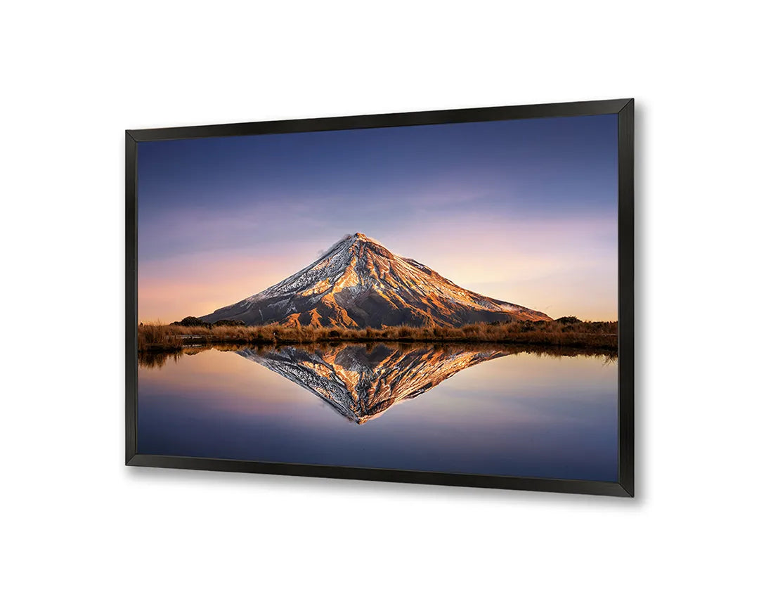 Metall Magnetboard mit hochwertigem Bergsee Spiegelung Design
