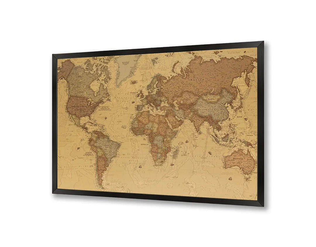 Metall Magnetboard mit hochwertigem Klassische Weltkarte Design