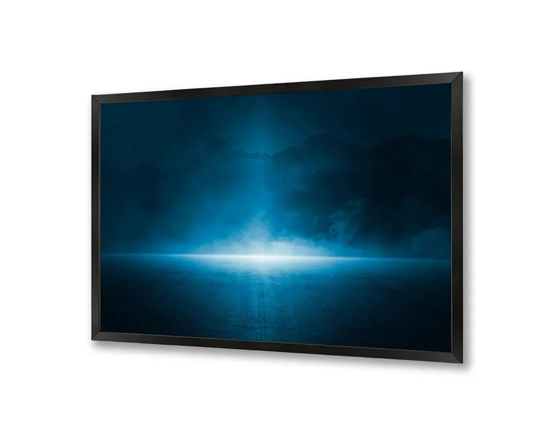 Metall Magnetboard mit hochwertigem Blau Licht in duisternis Design