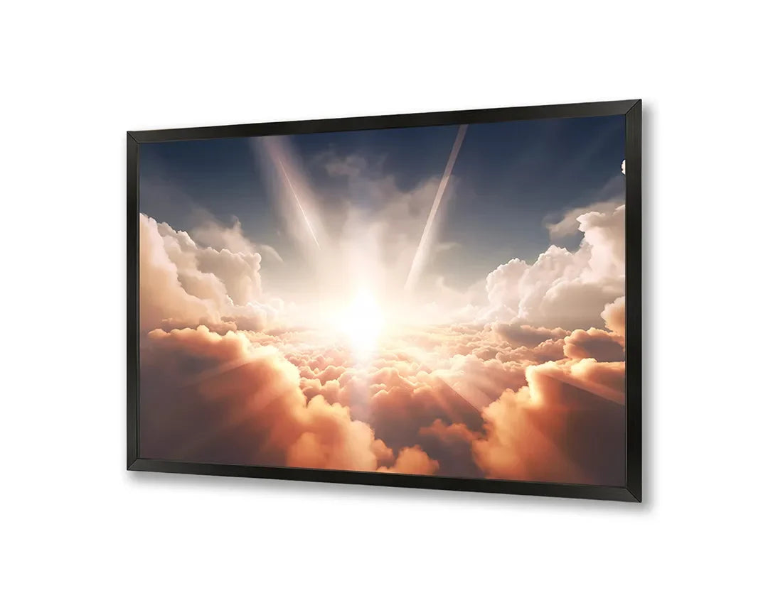 Metall Magnetboard mit hochwertigem Hemel Wolken zonlicht Design