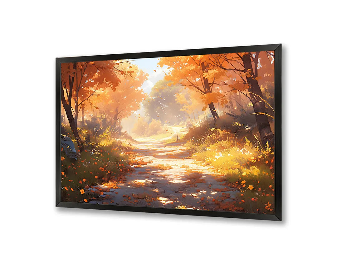 Metall Magnetboard mit hochwertigem Herfstbos pad Sonnenuntergang Design