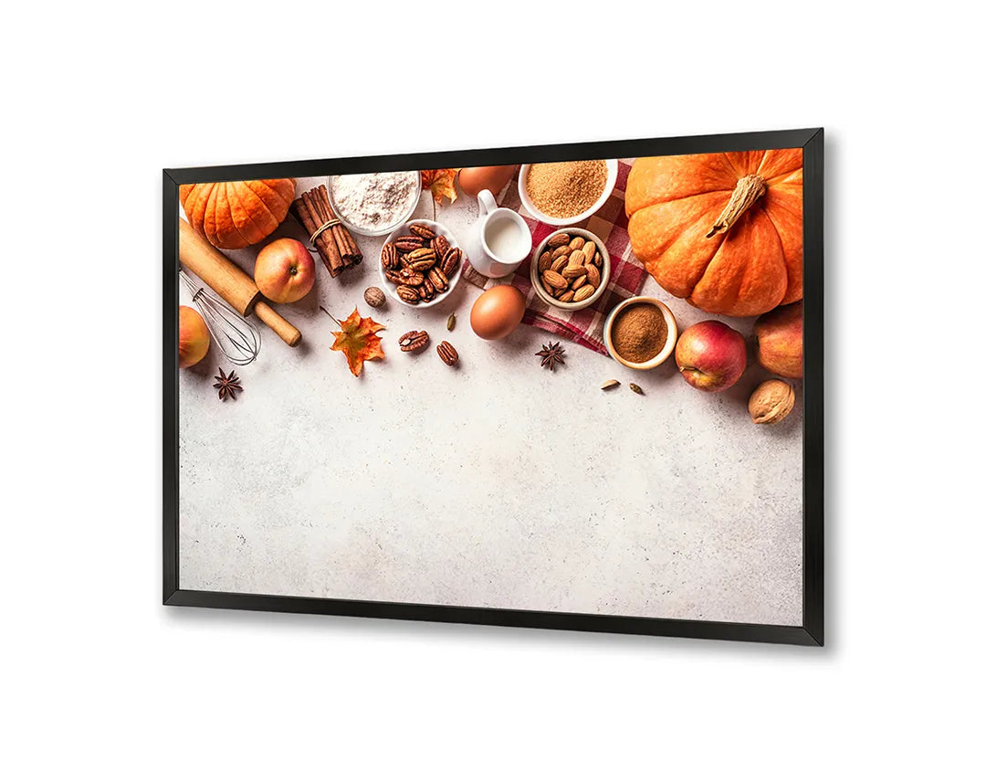 Metall Magnetboard mit hochwertigem Pompoenen und herfstkruiden Design