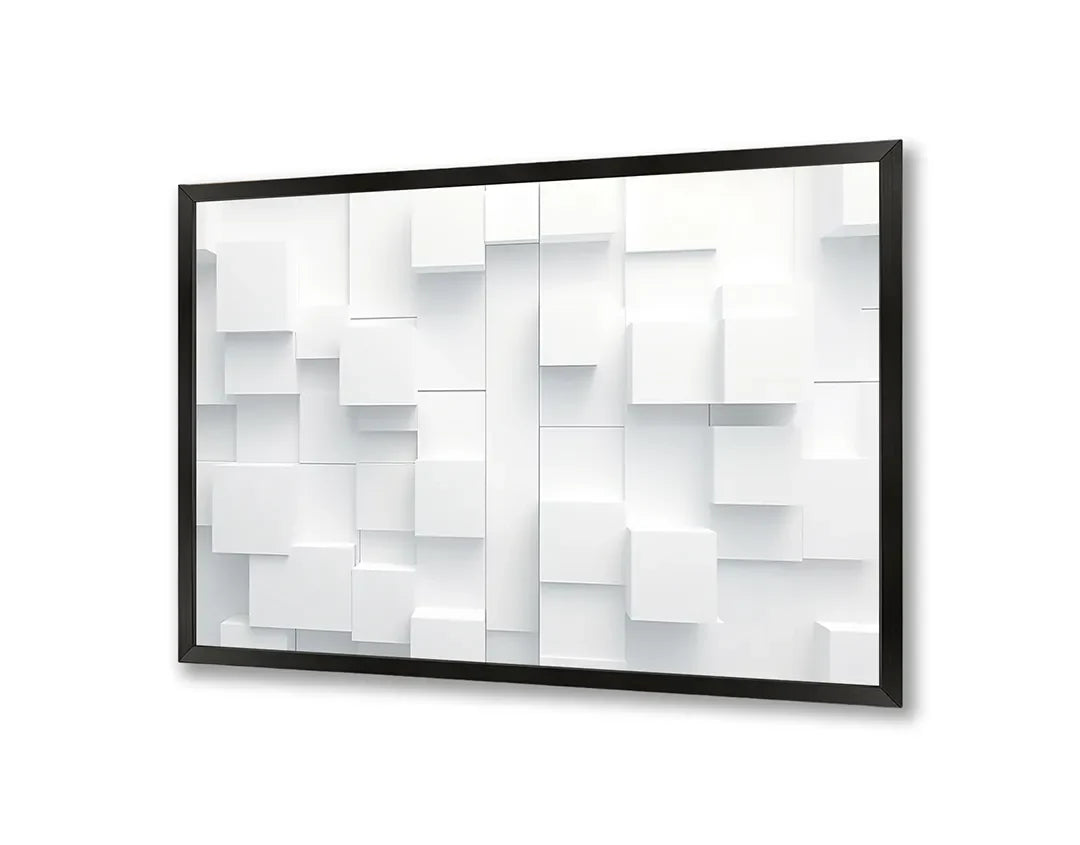 Metall Magnetboard mit hochwertigem Weiße 3d Blöcke Design