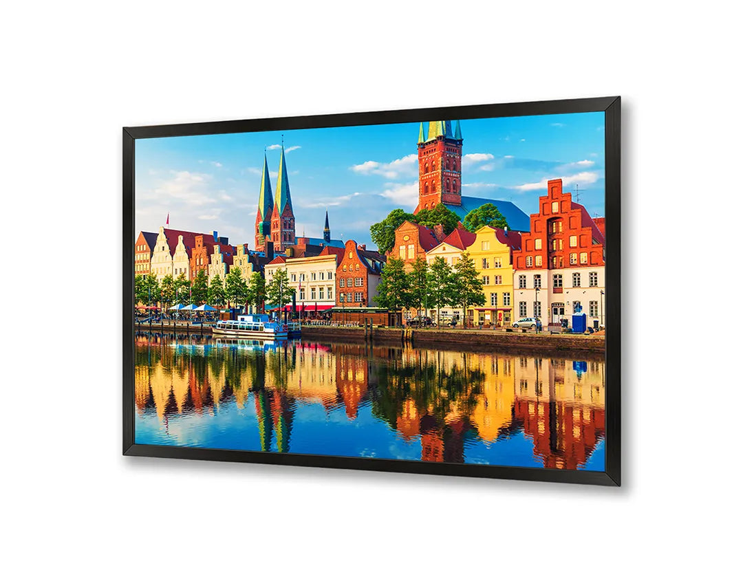Metall Magnetboard mit hochwertigem Farbige Amsterdamse Grachtenpanden Design