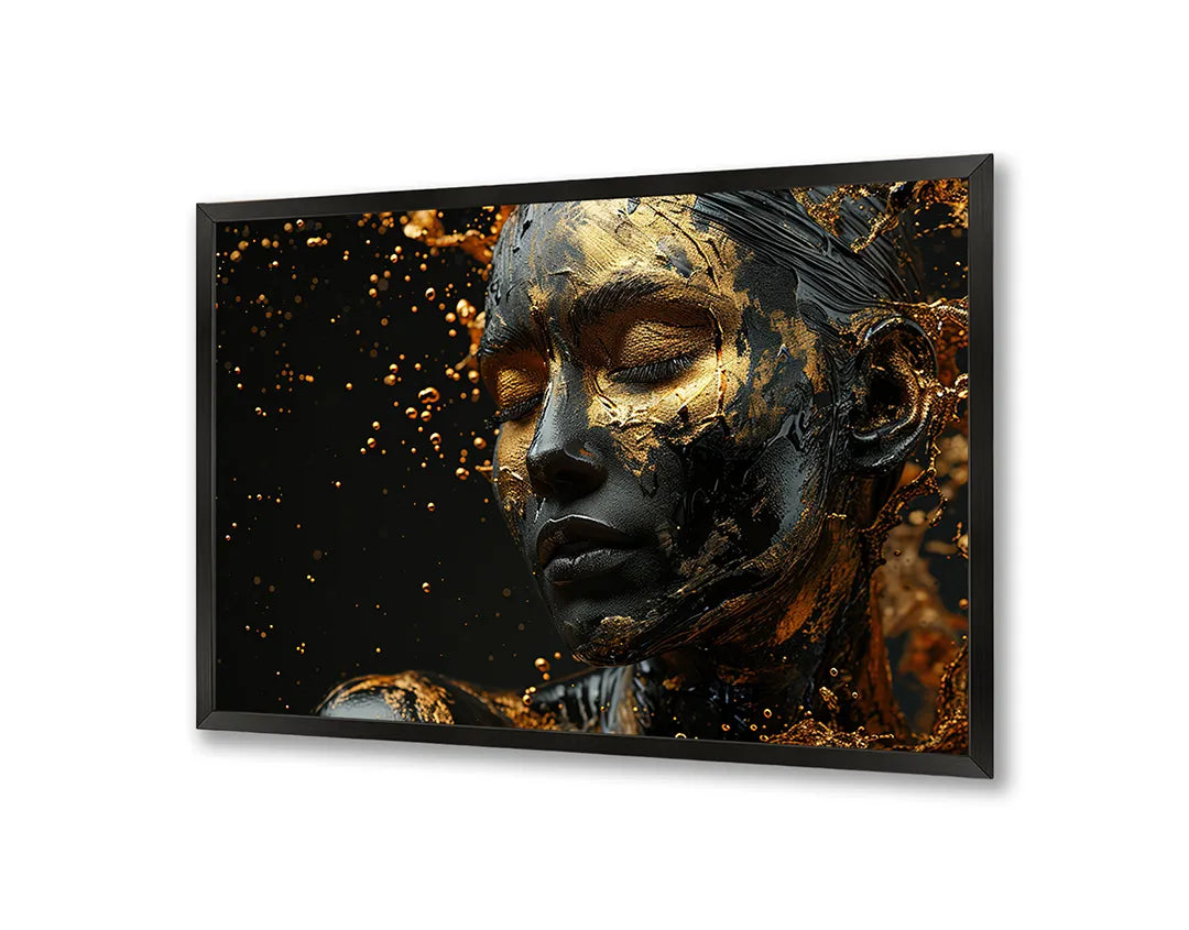 Metall Magnetboard mit hochwertigem Goldene Gesicht standbeeld Design