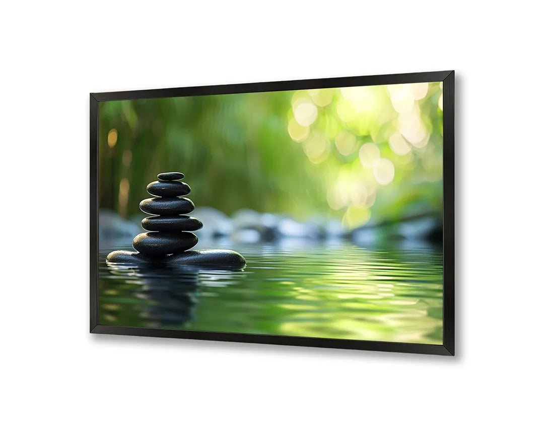 Metall Magnetboard mit hochwertigem Zen Steine balans Wasser Design